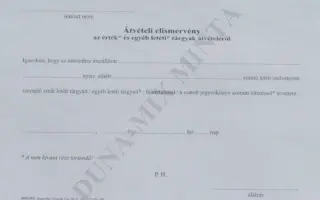 Átvét. elism. érték letét. tárgy. átvét. 1
